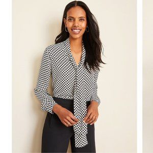 Petite Tie-Neck Blouse • Ann Taylor